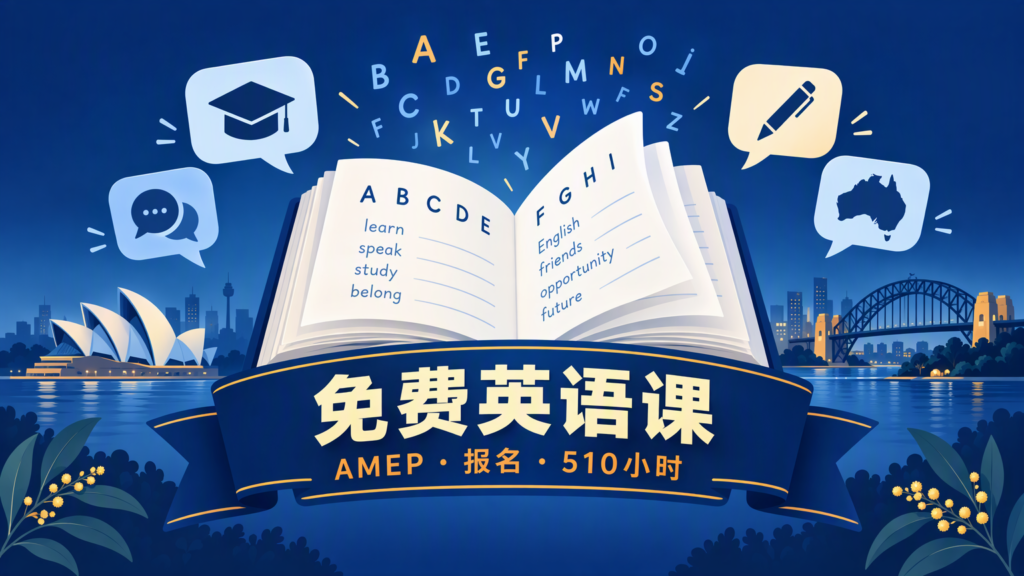 澳洲免费英语课 AMEP 怎么报名：新移民能上多久、线上线下与上课点怎么选