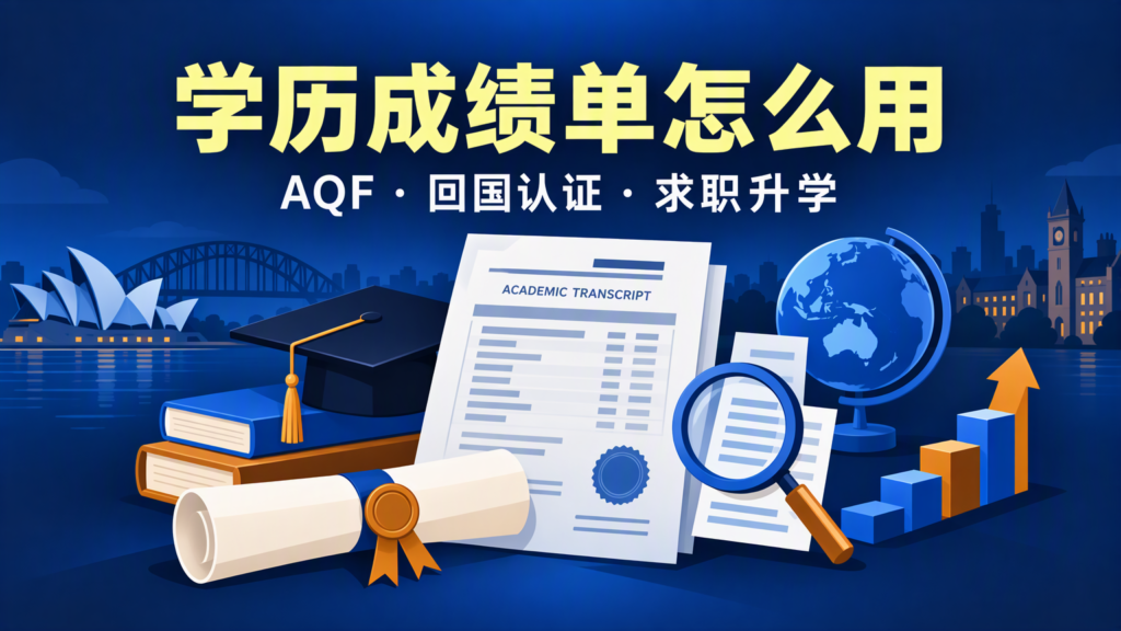 澳洲学历与成绩单怎么用：AQF 框架、回国认证、求职与升学