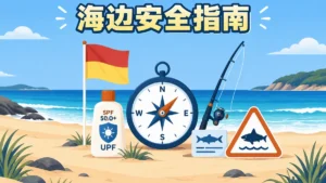 澳洲海边与户外安全：红黄旗、钓鱼执照、防晒与求救方式一次讲清