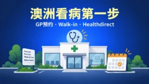 澳洲新移民看病第一步：怎么约 GP、walk-in 诊所与 Healthdirect 分诊怎么用