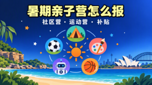 澳洲暑期亲子 holiday program 怎么报：社区营、运动营与托管补贴
