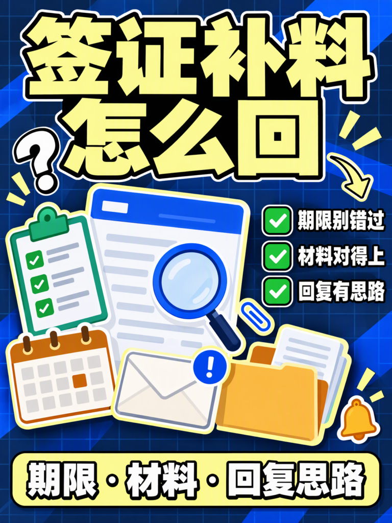澳洲签证补料怎么回小红书封面：绿色勾选清单提示期限、材料与回复思路